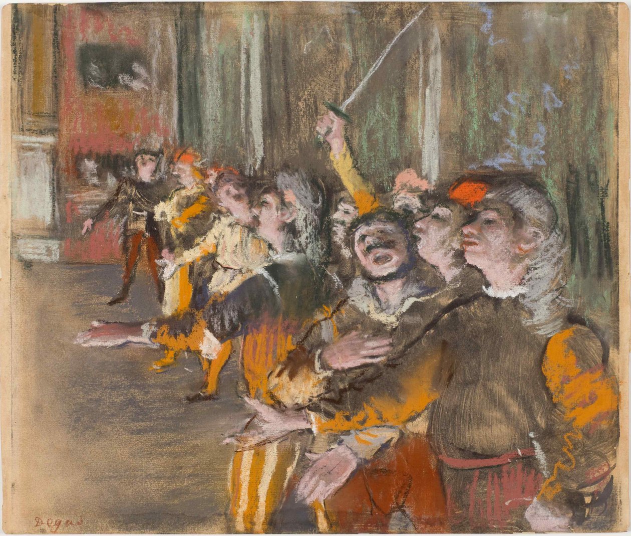 Kuoronlaulajat, 1877. tekijältä Edgar Degas