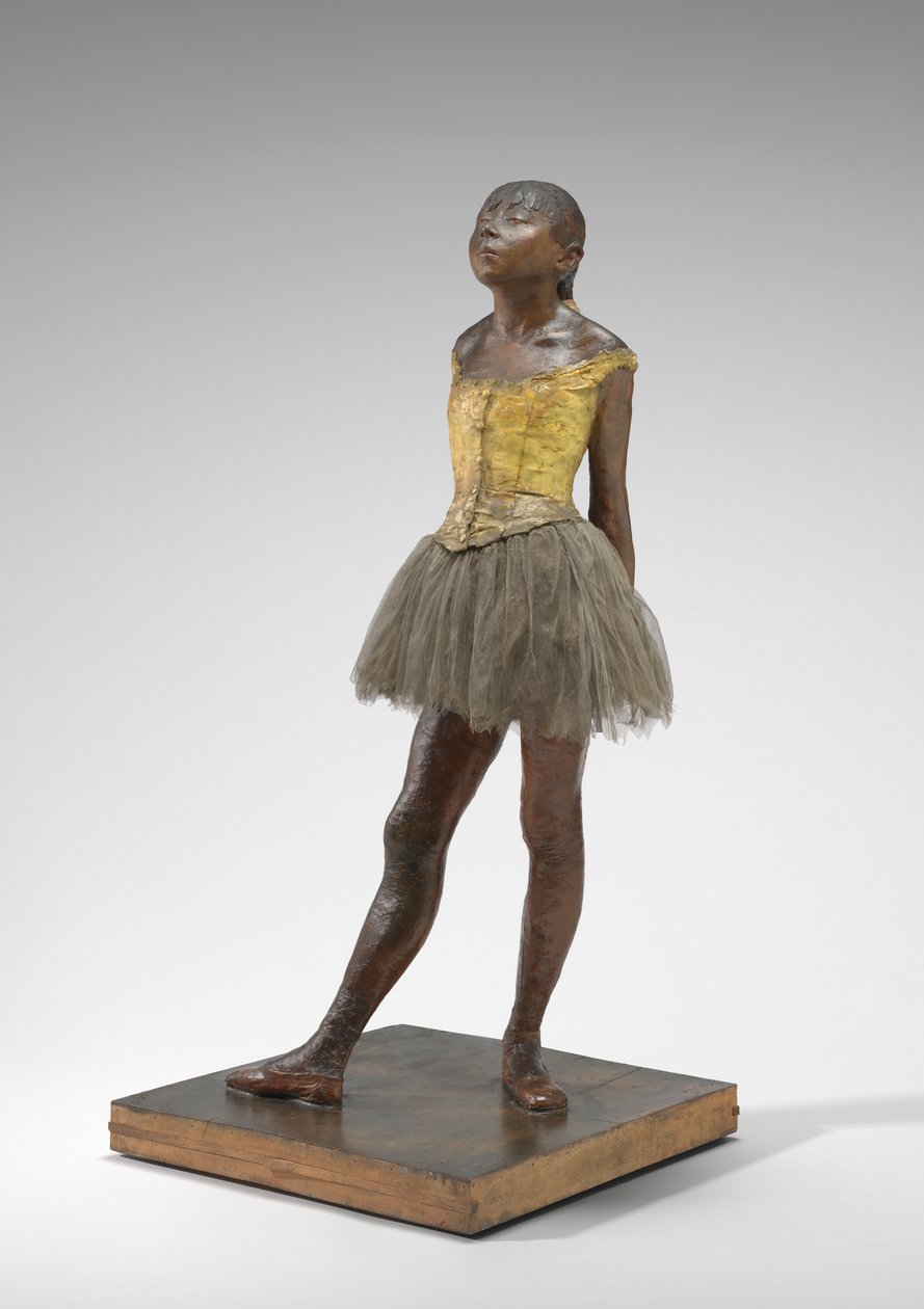 Little Dancer Aged I44, n.1878-81 (maalattu kipsi, kangas, metalliarmatuuri, kipsialustalla) tekijältä Edgar Degas