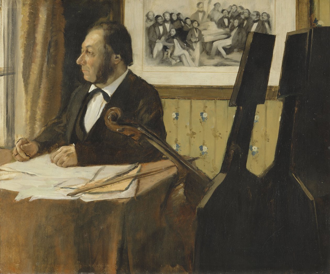 Louis-Marie Pilet, Pariisin oopperan orkesterin sellisti, 1868-1869 tekijältä Edgar Degas