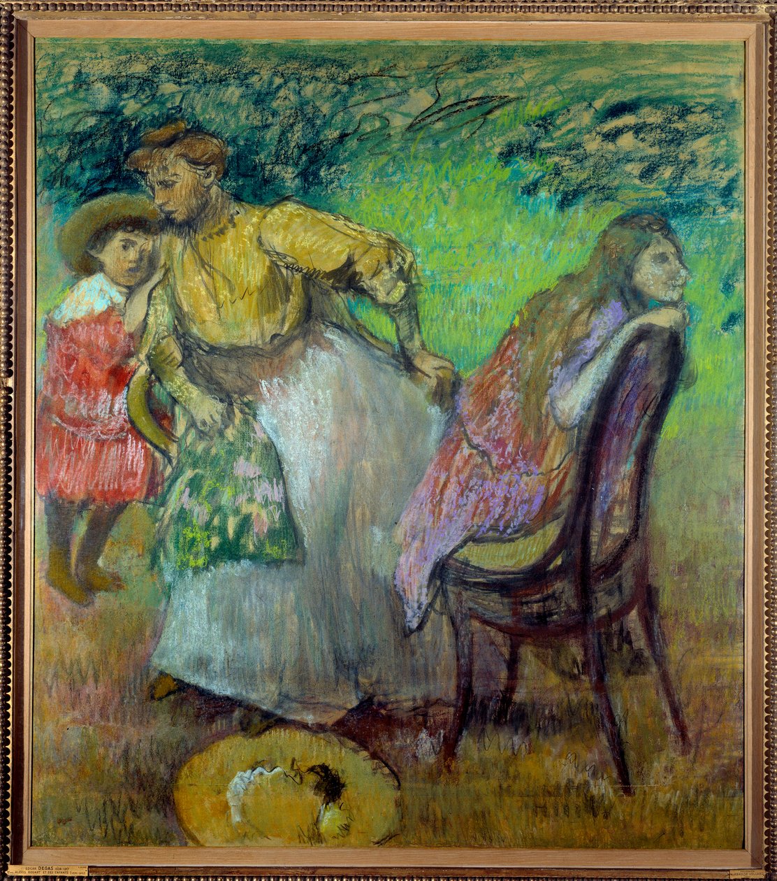 Madame Alexis Rouart ja hänen lapsensa. Edgar Degasin (1834-1917) maalaus tekijältä Edgar Degas