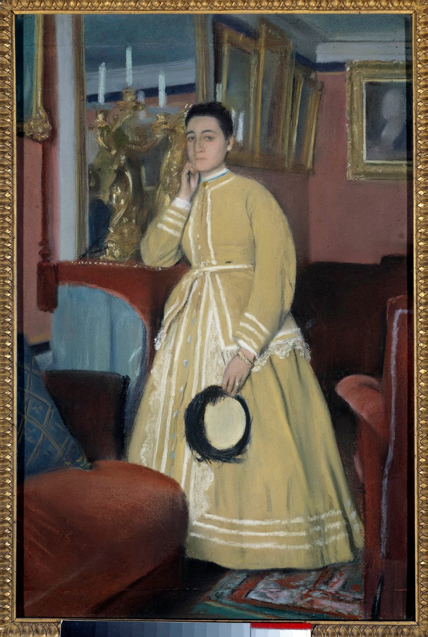 Madame Edmond Morbilli Edgar Degasin (1834-1917) maalaus 1869 Yksityinen kokoelma tekijältä Edgar Degas