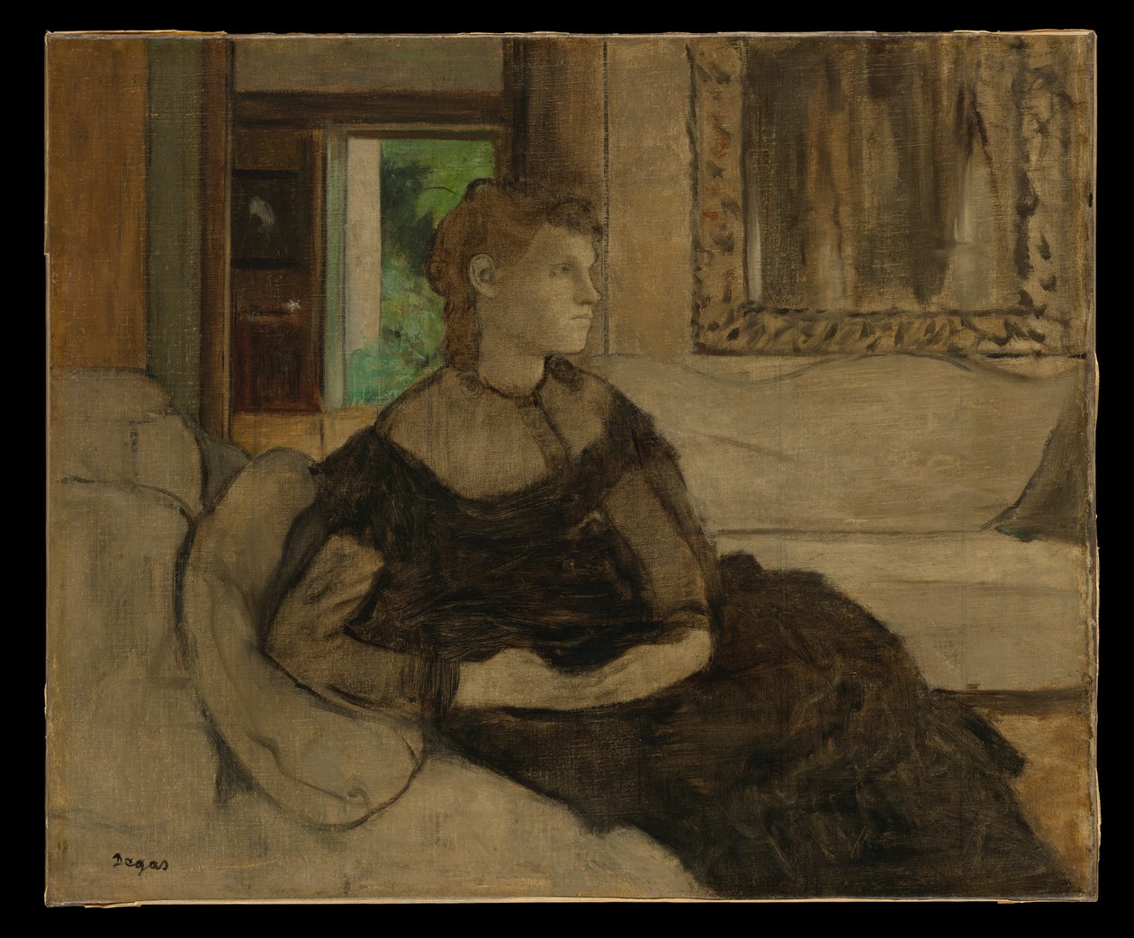 Rouva Théodore Gobillard (Yves Morisot, 1838–1893) tekijältä Edgar Degas