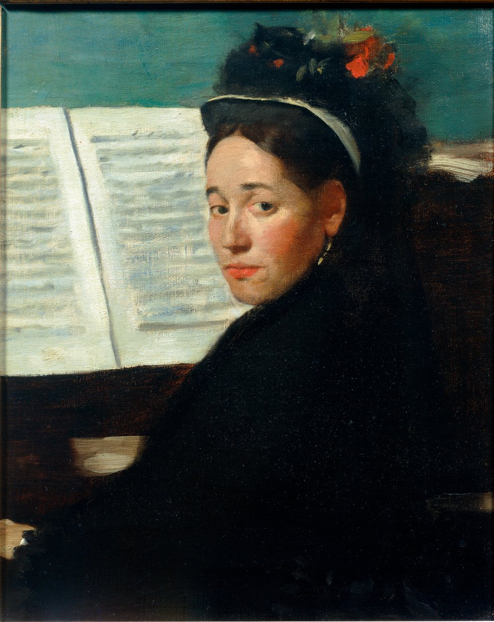 Mademoiselle Dihau au piano tekijältä Edgar Degas
