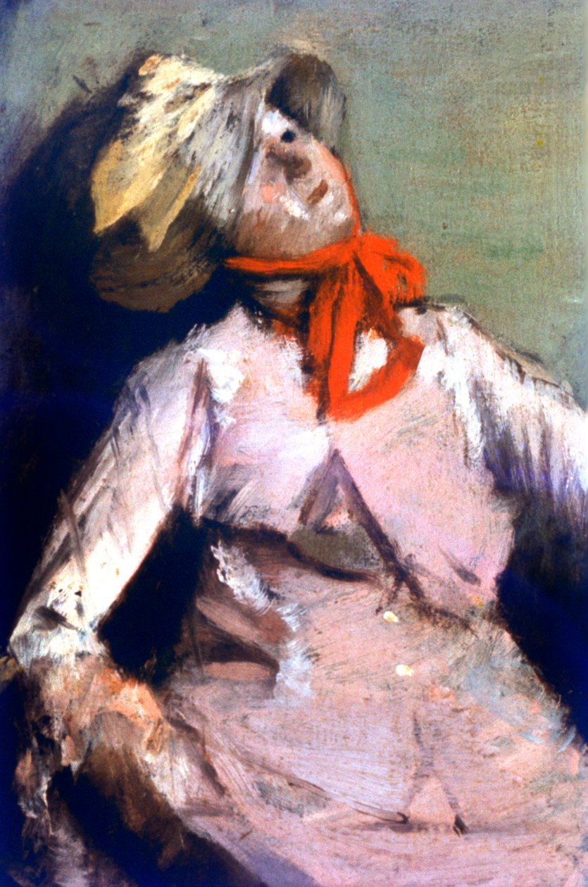 Mies ja nukke yksityiskohta, c1860 tekijältä Edgar Degas