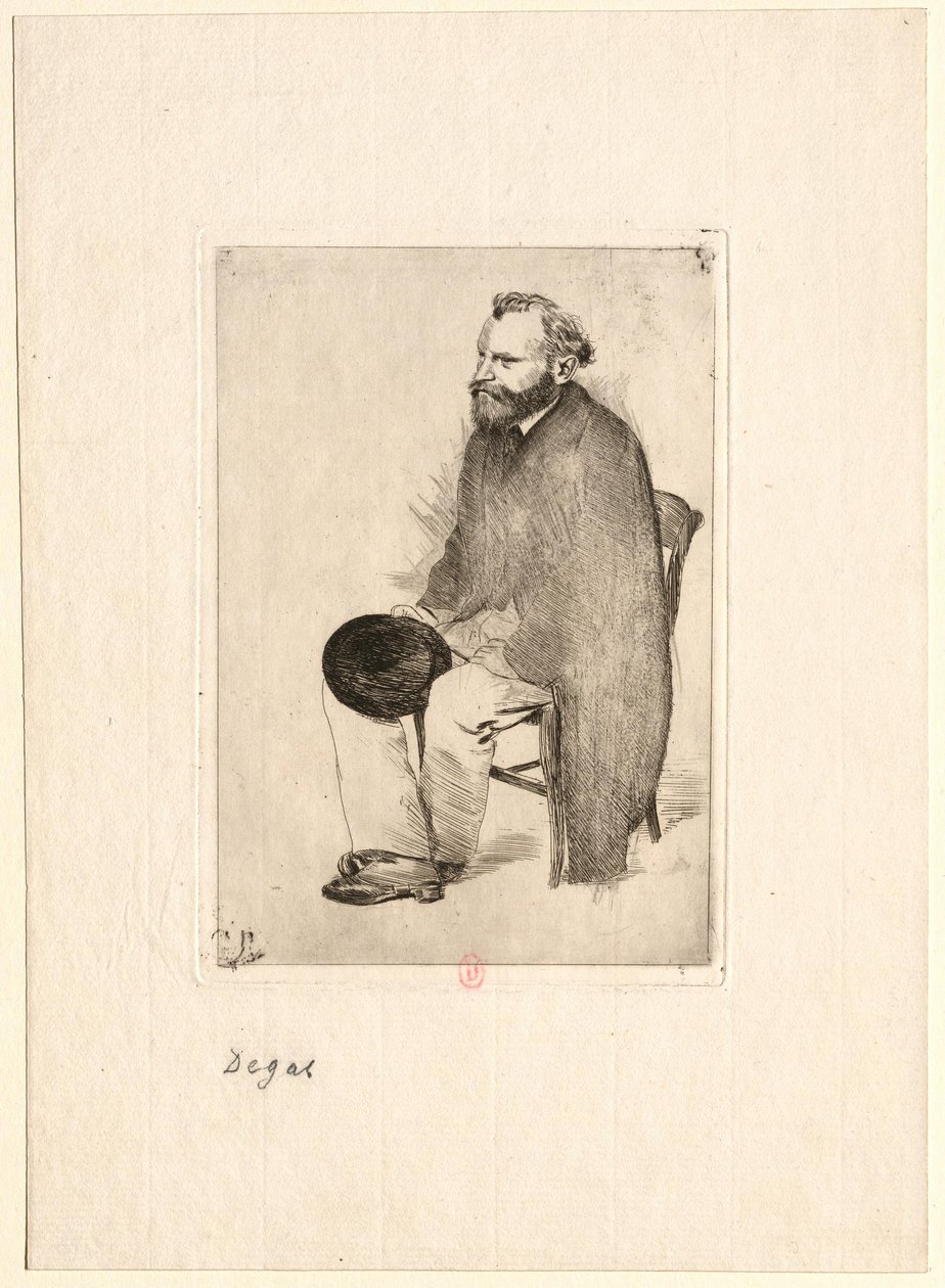 [Manet istumassa 3/4-profiilissa vasemmalta] tekijältä Edgar Degas