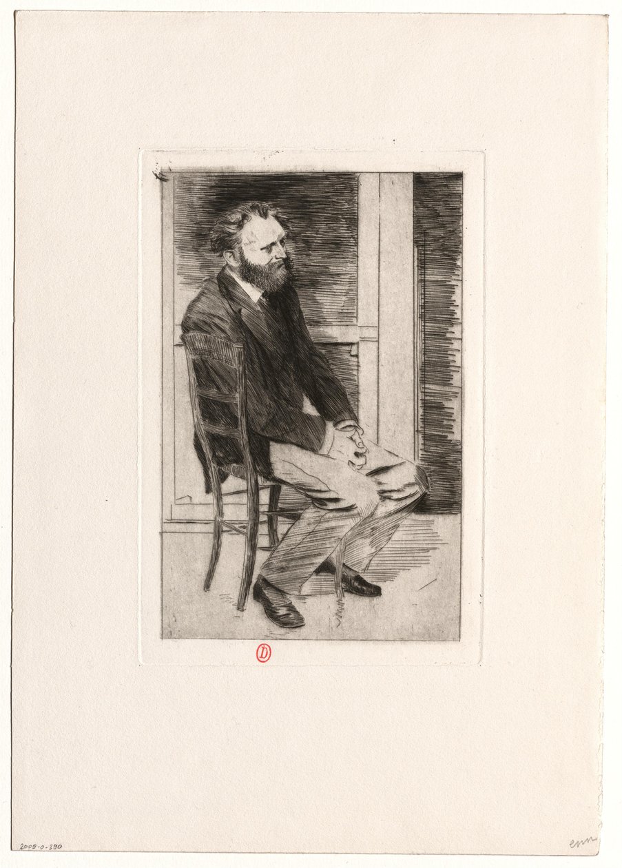 [Manet istuu, kääntyneenä oikealle] tekijältä Edgar Degas