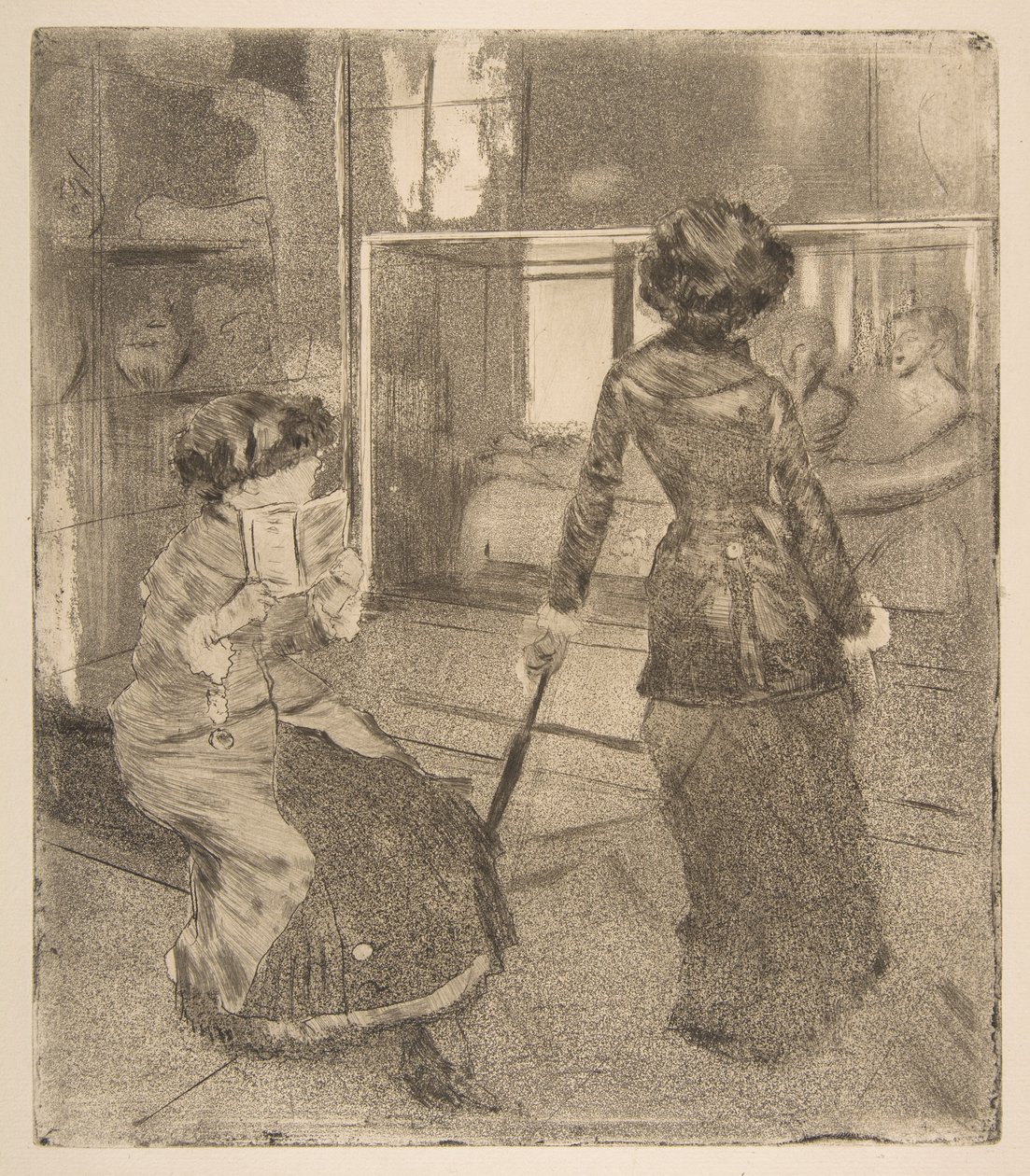 Mary Cassatt Louvressa: etruskilainen galleria tekijältä Edgar Degas