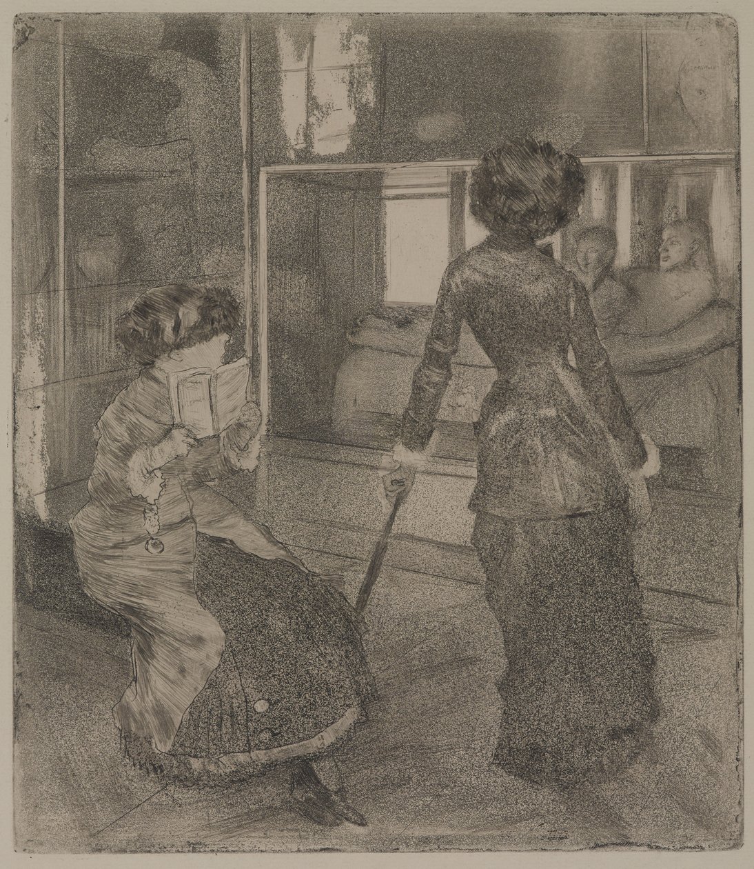 Mary Cassatt Louvressa: Etruskien galleria tekijältä Edgar Degas