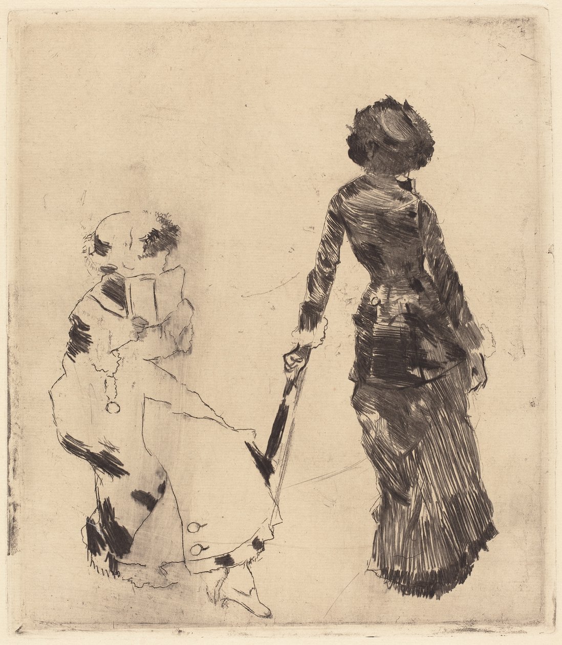Mary Cassatt Louvressa: Etruskien galleria, 1879-1880 tekijältä Edgar Degas