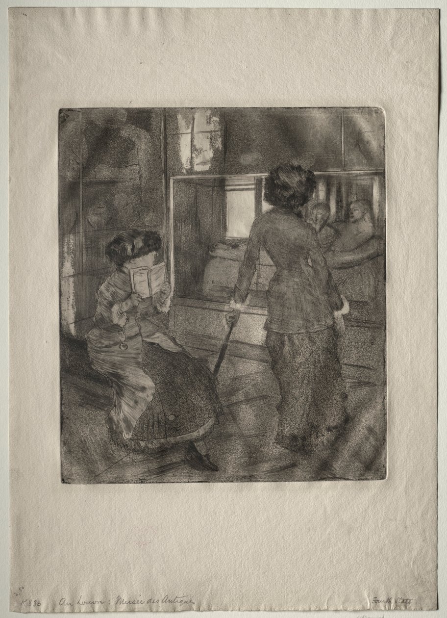 Mary Cassatt Louvressa: Etruskien galleria, 1879-1880. tekijältä Edgar Degas