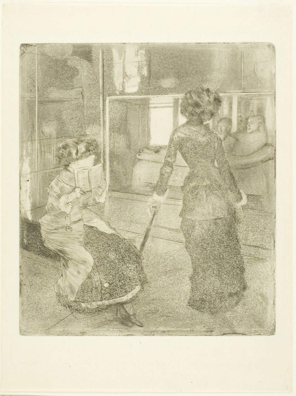 Mary Cassatt Louvressa: Etruskien galleria, 1879-80 tekijältä Edgar Degas
