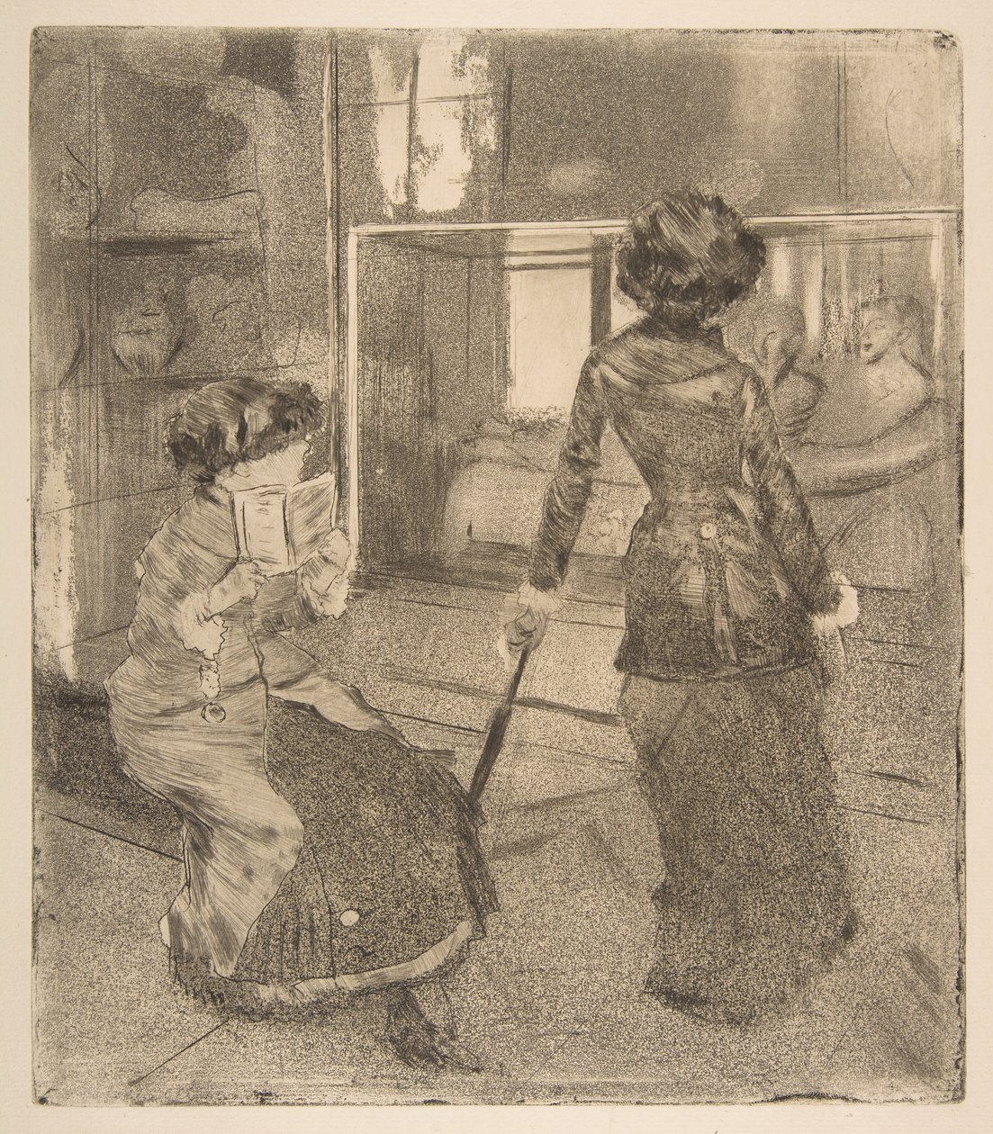 Mary Cassatt Louvressa: Etruskien galleria, 1879-80. tekijältä Edgar Degas