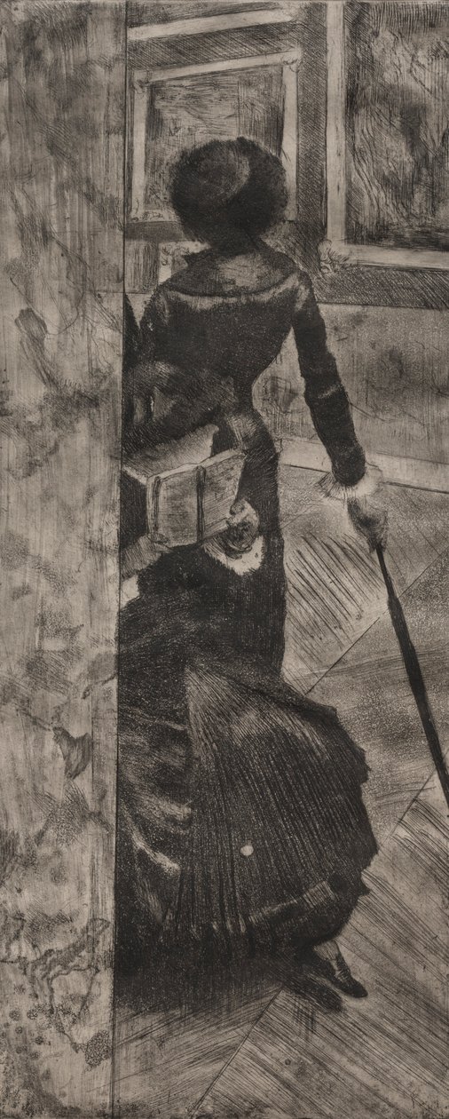 Mary Cassatt Louvressa: The Paintings Gallery, 1879-1880. tekijältä Edgar Degas