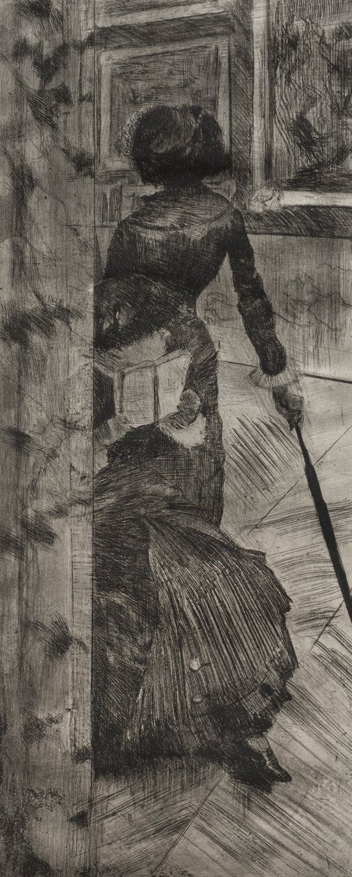 Mary Cassatt Louvressa: The Paintings Gallery, 1879-1880. tekijältä Edgar Degas