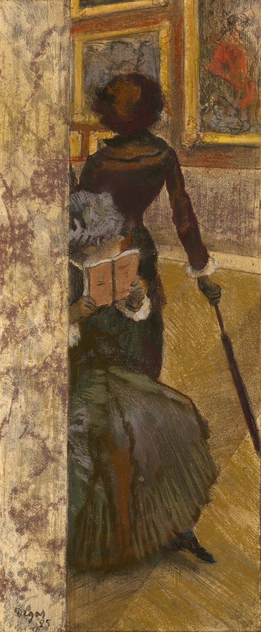 Mary Cassatt Louvressa: The Paintings Gallery, 1885 tekijältä Edgar Degas