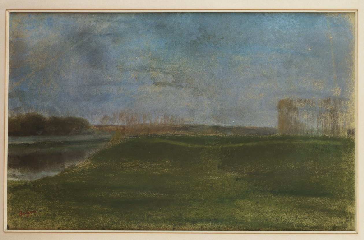 Niitty joen rannalla tekijältä Edgar Degas