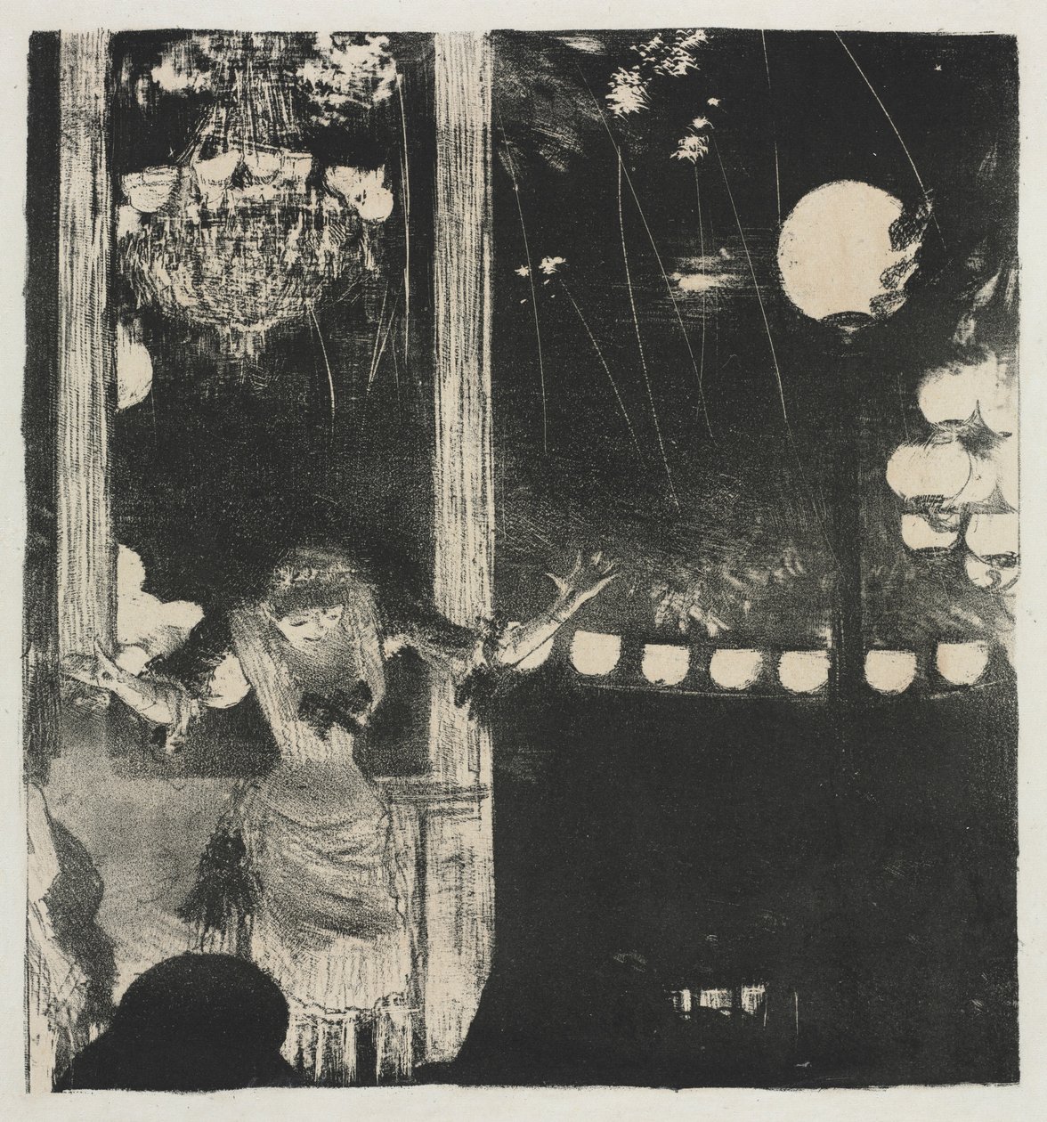 Miss Bécat Café des Ambassadeursissa, 1877-1878. tekijältä Edgar Degas