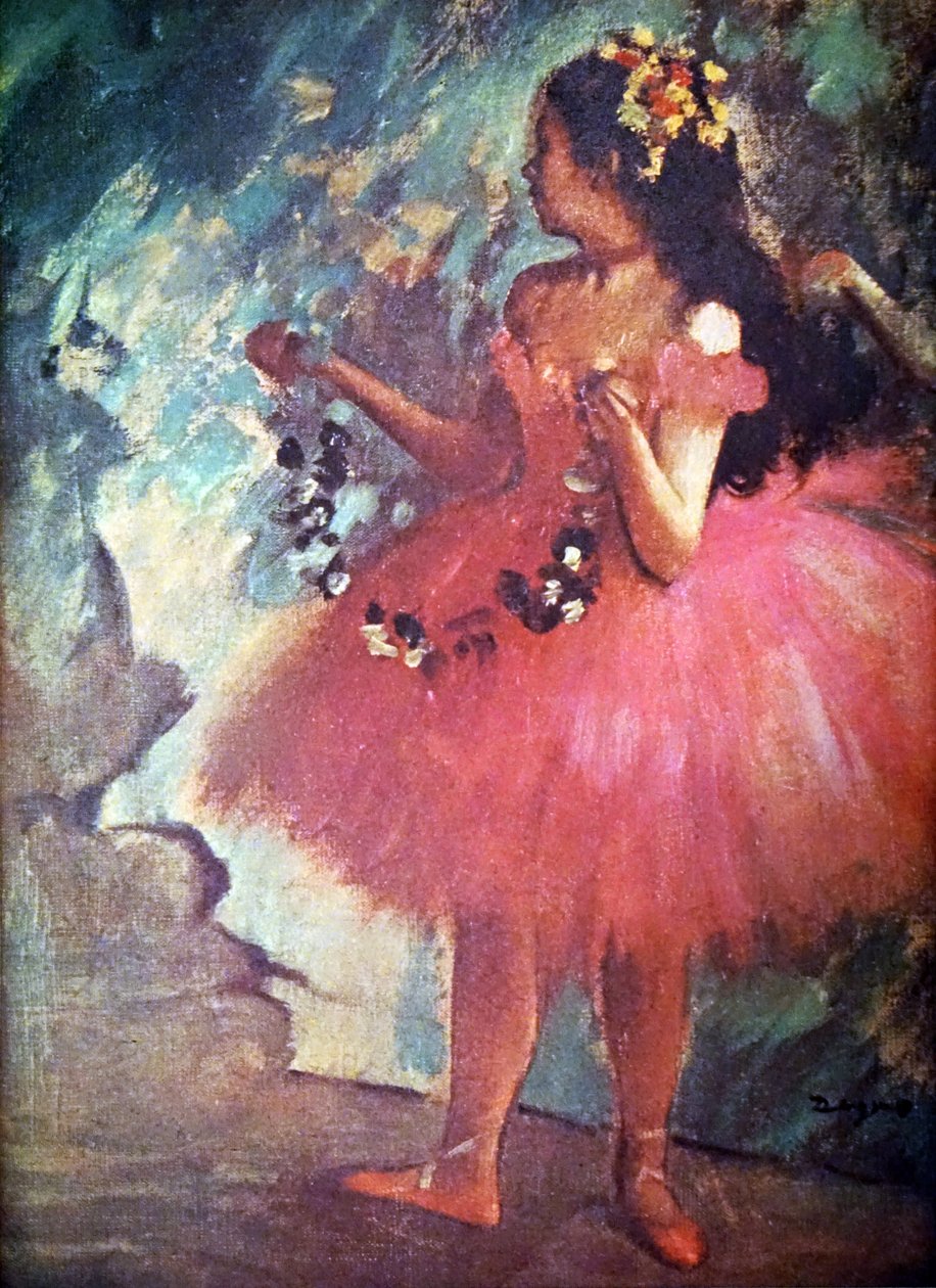 Edgar Degasin maalaus Tanssija ruusumekossa tekijältä Edgar Degas