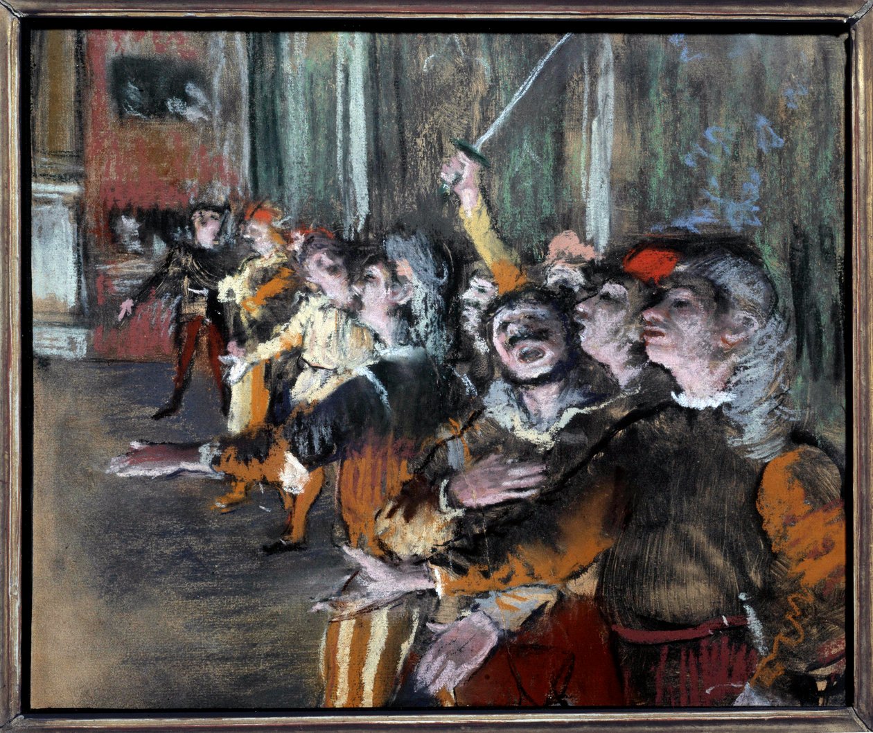 Edgar Degasin (1834-1917) monotypialla pastelliset lisät tai kuorot 1877 su. 0,27x0,32 m Pariisi, musee d