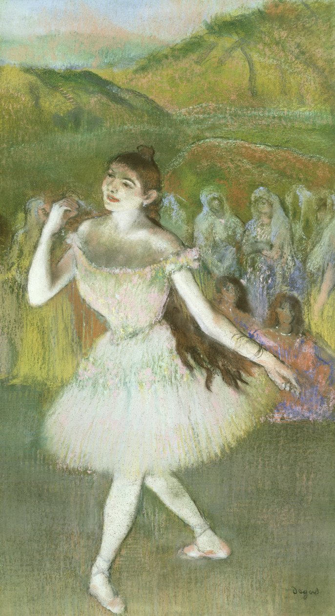 Pink Dancer (pastelli) tekijältä Edgar Degas