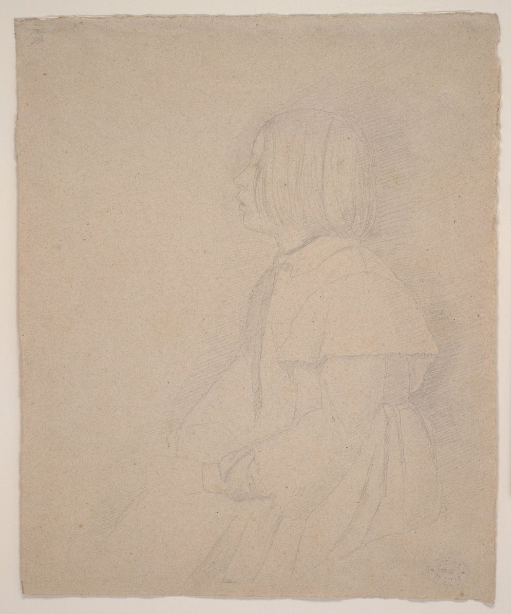Giulia Bellellin muotokuva, 1858-9 (grafiitti) tekijältä Edgar Degas