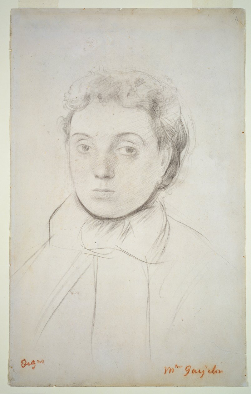 Joséphine Gaujelinin muotokuva ennen vuotta 1867 (liitu paperille) tekijältä Edgar Degas