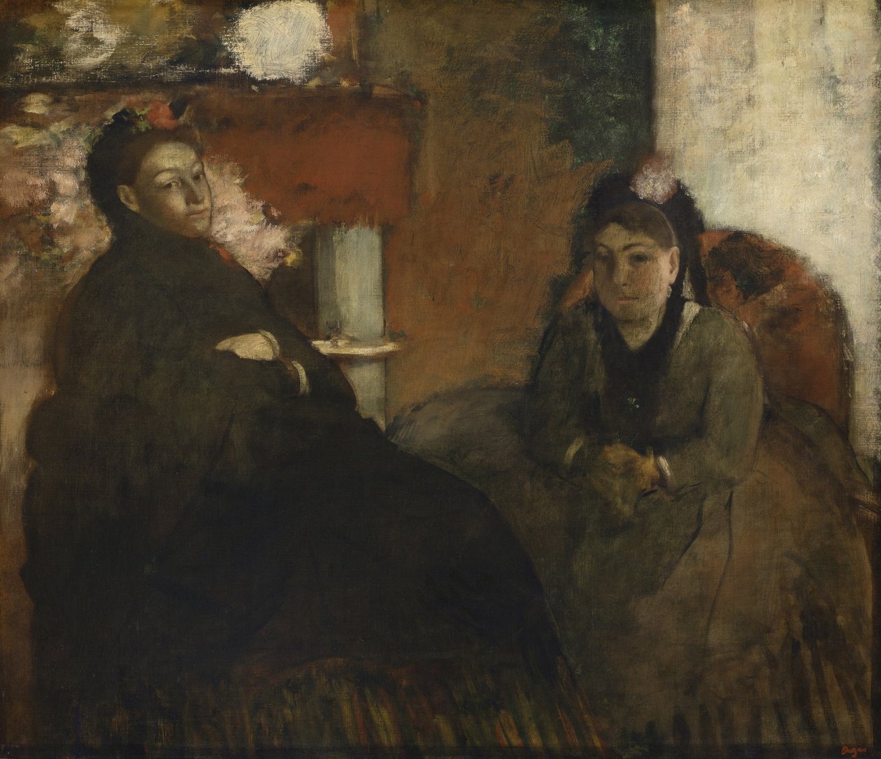 Mmen muotokuva. Lisle ja Mme. Loubens, 1866-70 tekijältä Edgar Degas