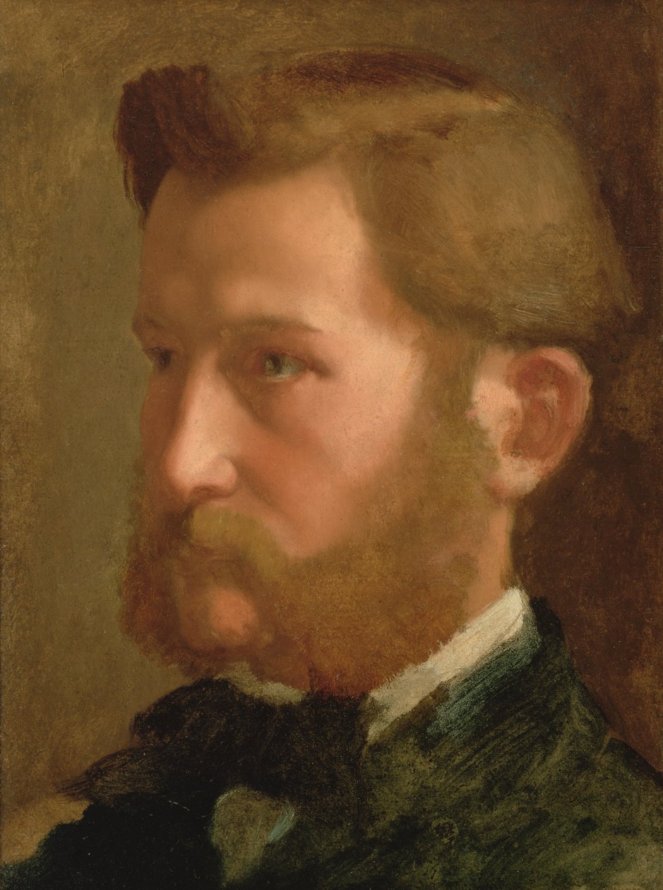 Paul Valpinconin muotokuva, n. 1868-72 (öljy paperille asetettu kankaalle) tekijältä Edgar Degas