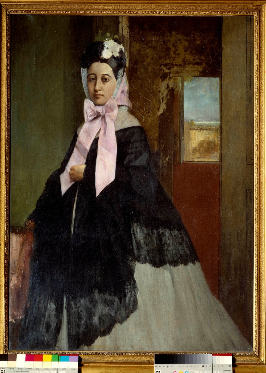 Muotokuva Therese Degasista, taiteilijan sisaresta Edgar Degasin maalaus (1834-1917) 1863 Su. 0,89 x 0,67 m Pariisi, musee d