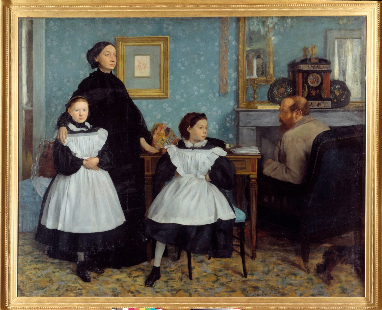 Bellelli-perheen muotokuva Taidemaalari vietti muutaman kuukauden Toscanassa setänsä Belllin kanssa - Edgar Degasin (1834-1917) maalaus tekijältä Edgar Degas