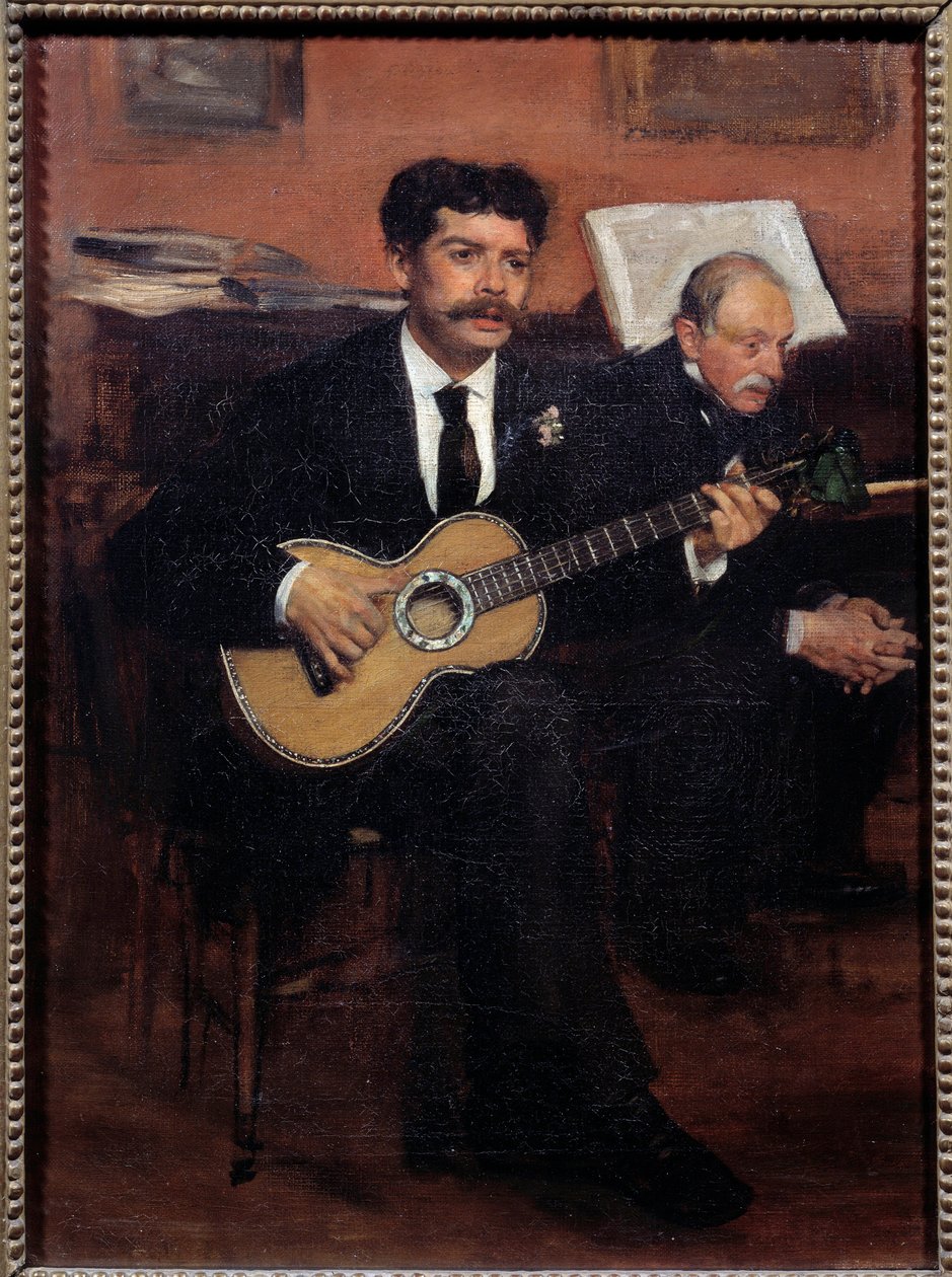 Lorenzo Pagansin (1838-1883), espanjalaisen tenorin ja Augustus De Gasin (1807-1874) taiteilijan isän muotokuvia. Edgar Degasin (1834-1917) maalaus tekijältä Edgar Degas