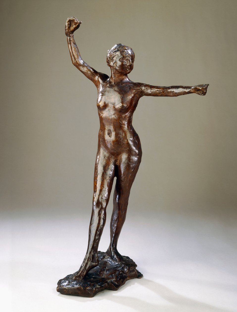 Valmistautuminen tanssiin, oikea jalka eteenpäin, tekijältä Edgar Degas