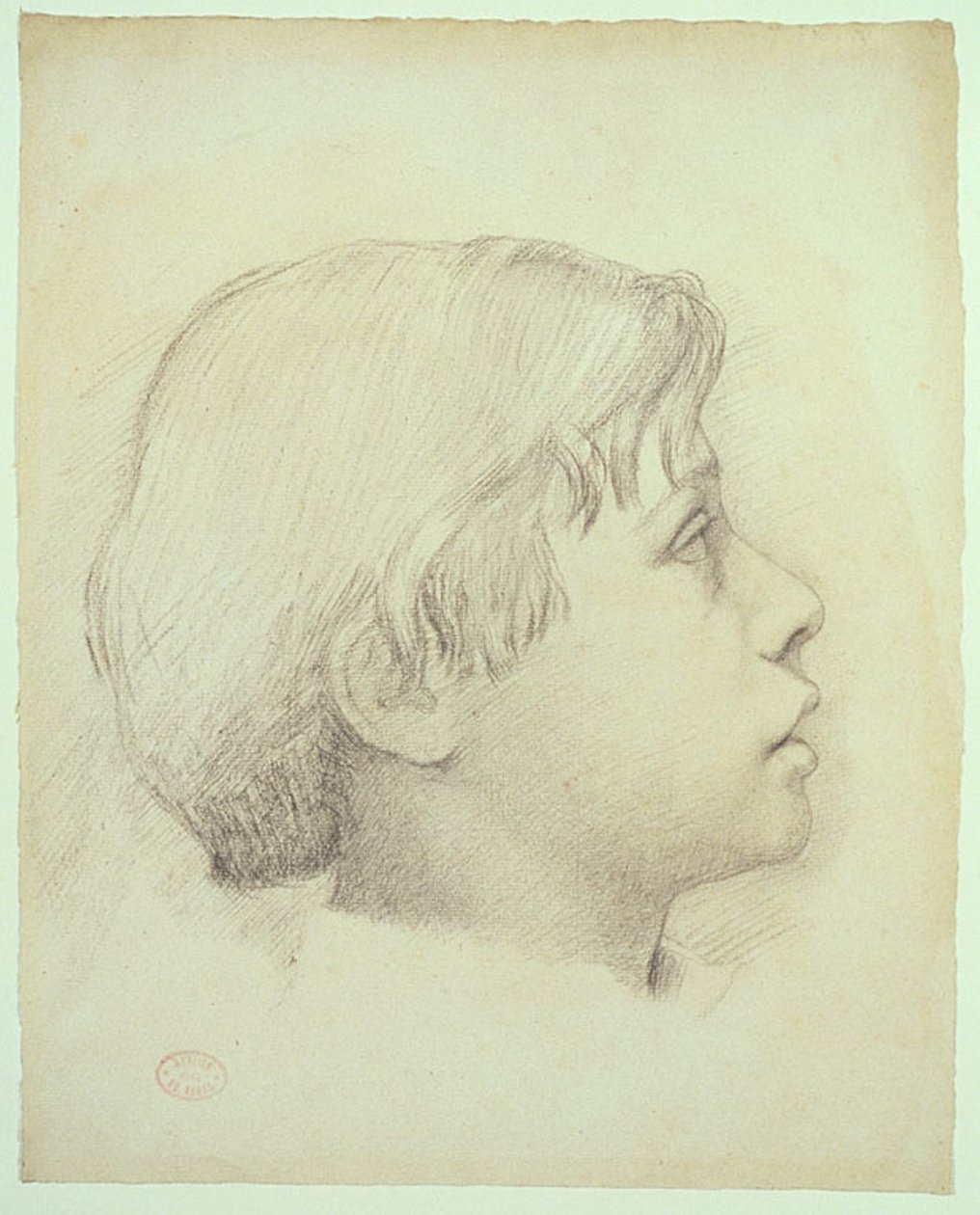 René de Gas, n. 1855 (musta liitu norsunluupaperilla) tekijältä Edgar Degas
