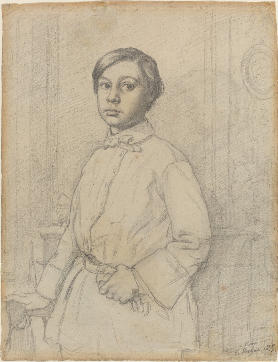 Rene de Gas [suoraan], 1855. tekijältä Edgar Degas