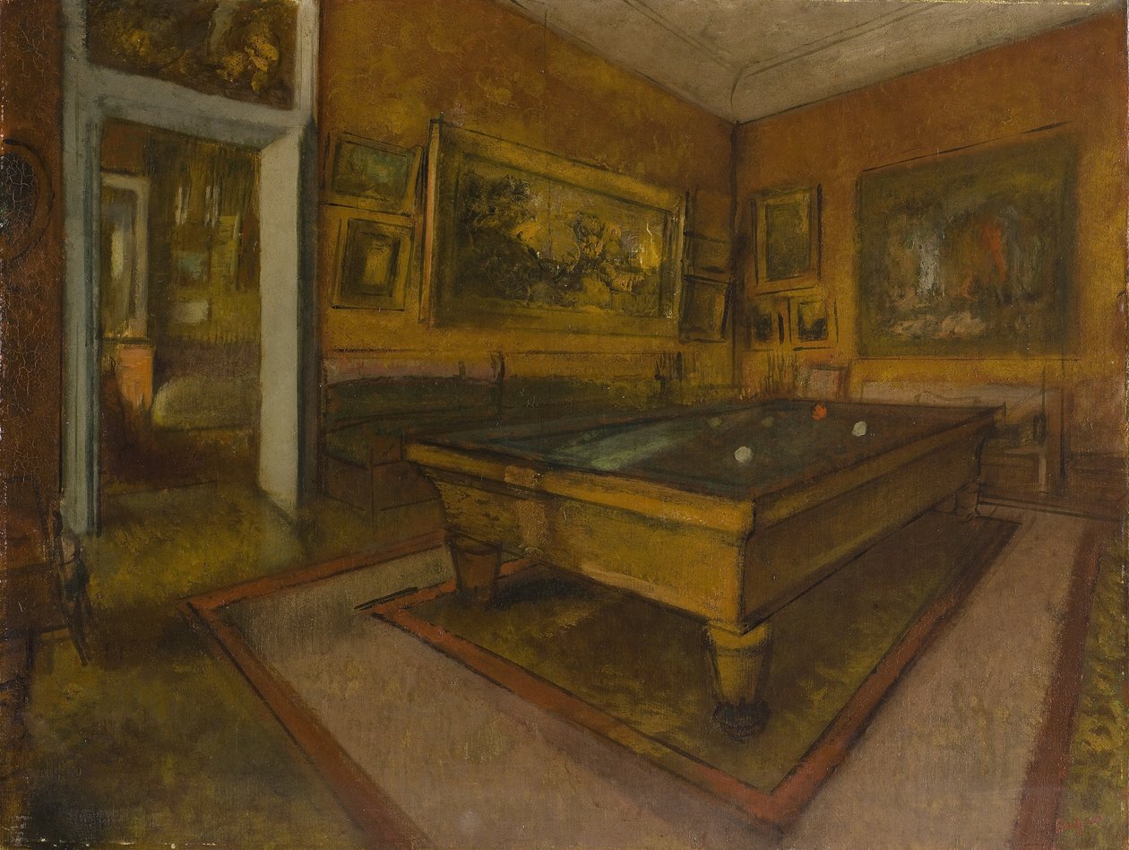 Biljardisali Ménil-Hubertissa tekijältä Edgar Degas