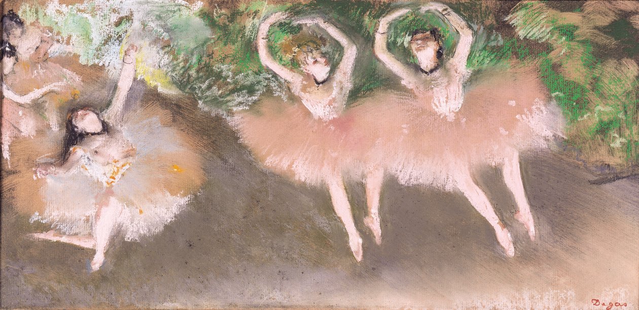 Balettikohtaus, n. 1879 tekijältä Edgar Degas
