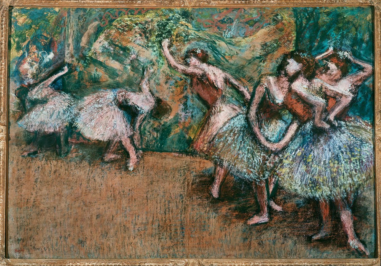 Kohtaus baletista (pastelli kartongille) tekijältä Edgar Degas