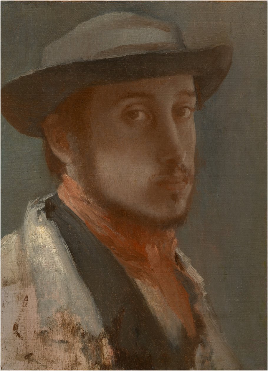 Omakuva, c. 1858 tekijältä Edgar Degas