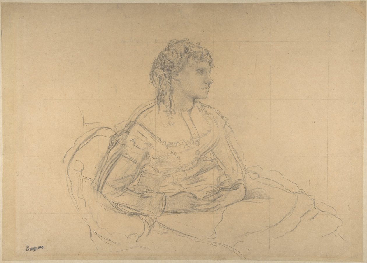 Tutkielma teosta "Madame Théodore Gobillard" (Yves Morisot) varten tekijältä Edgar Degas