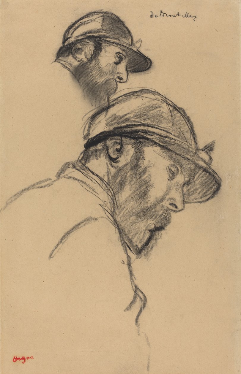 Tutkimus Jockey M. de Broutellesista, n. 1884. tekijältä Edgar Degas