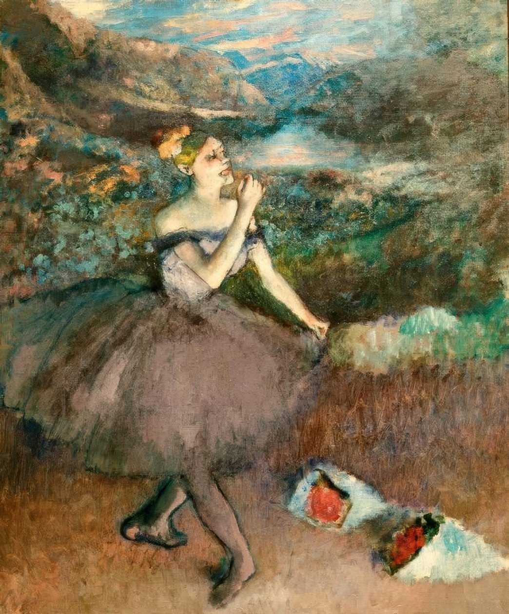 Tänzerin mit Blumensträußen tekijältä Edgar Degas