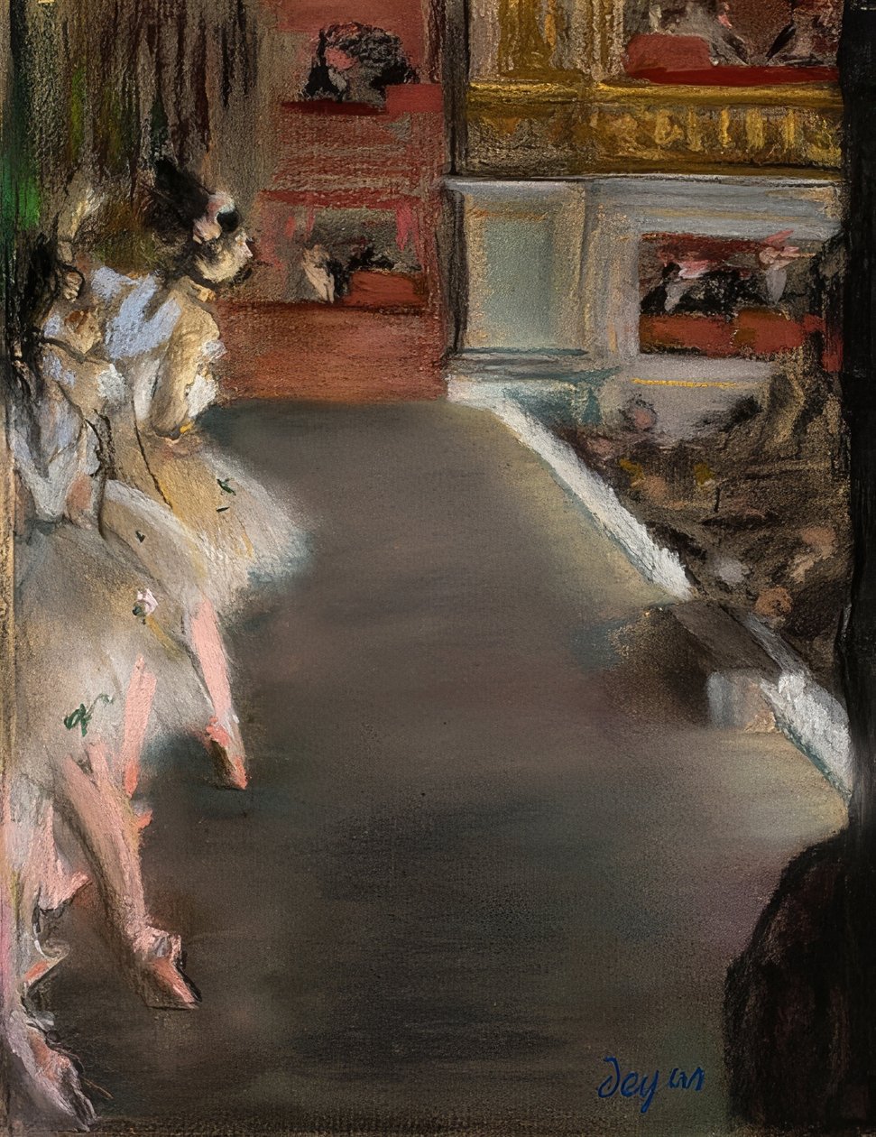 Tanssijat vanhassa oopperassa. Noin 1877 tekijältä Edgar Degas