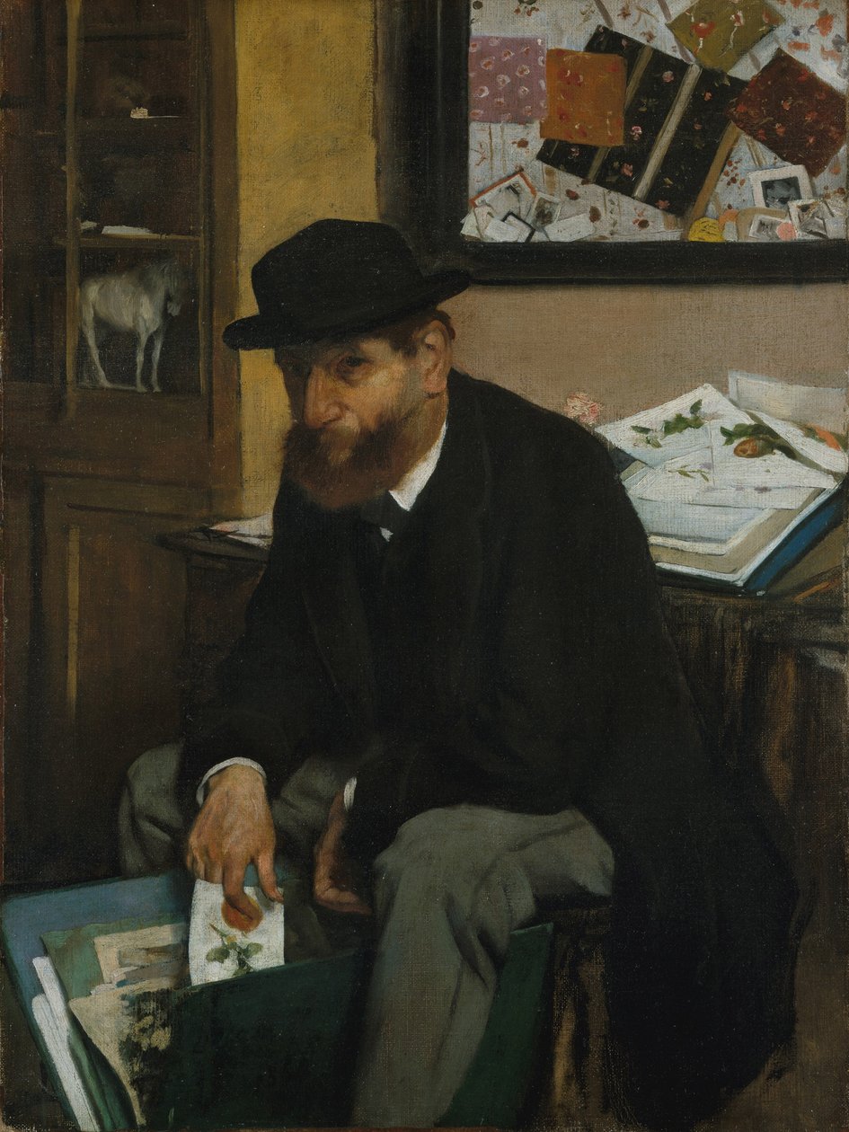 Painokuvien keräilijä, 1866 tekijältä Edgar Degas