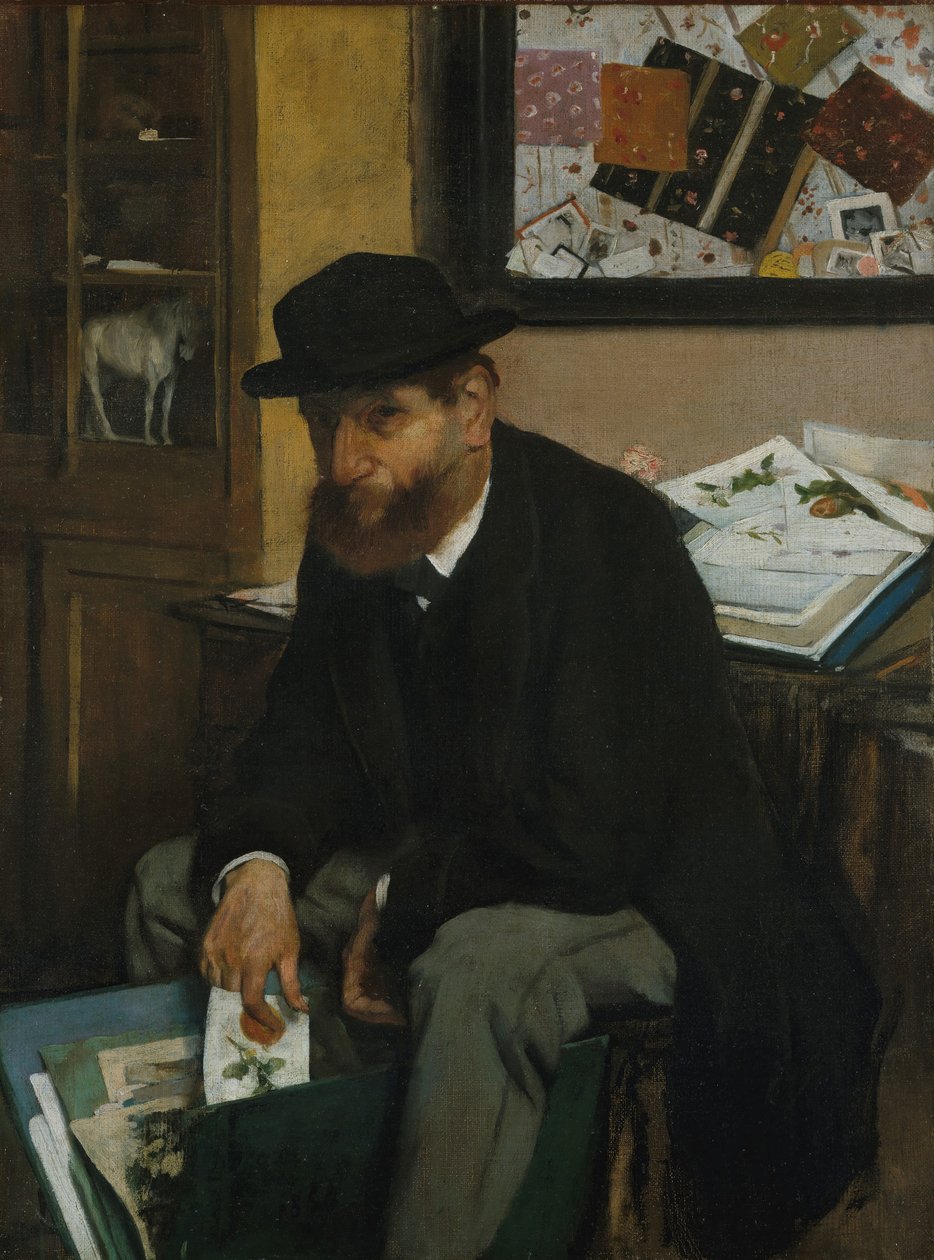 Printtien keräilijä, 1866. tekijältä Edgar Degas