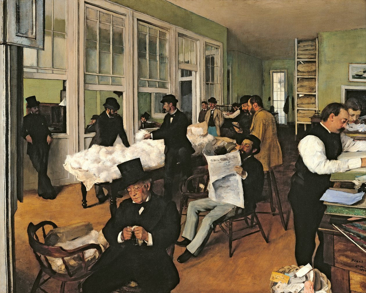 Cotton Exchange, New Orleans tekijältä Edgar Degas