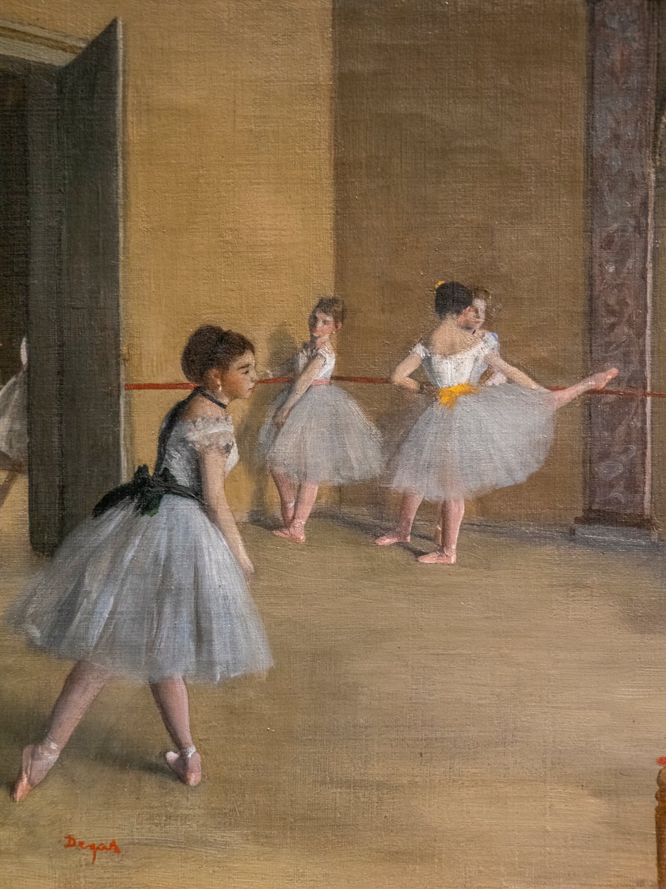 The Dance Lecon (yksityiskohta). 1872. Öljy kankaalle. tekijältä Edgar Degas