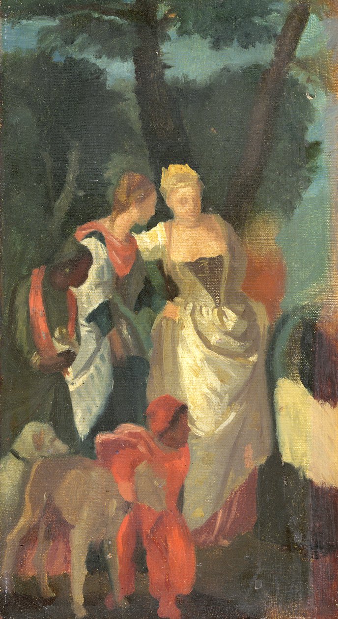 Mooseksen löytäminen, Veronesen maalauksen mukaan, 1860-luvun loppupuoli tekijältä Edgar Degas
