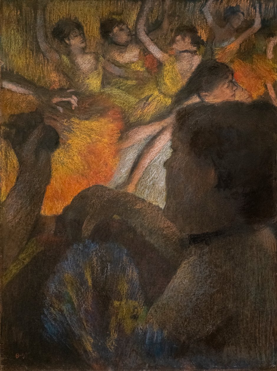 Lodge. 1885. Pastelli paperille. tekijältä Edgar Degas