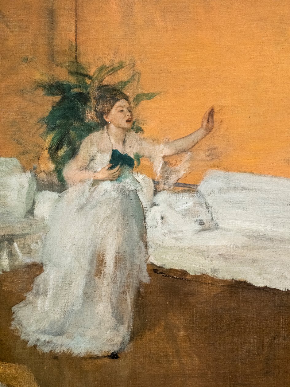 Laulun toisto (yksityiskohta). Noin 1869. Öljy kankaalle. tekijältä Edgar Degas