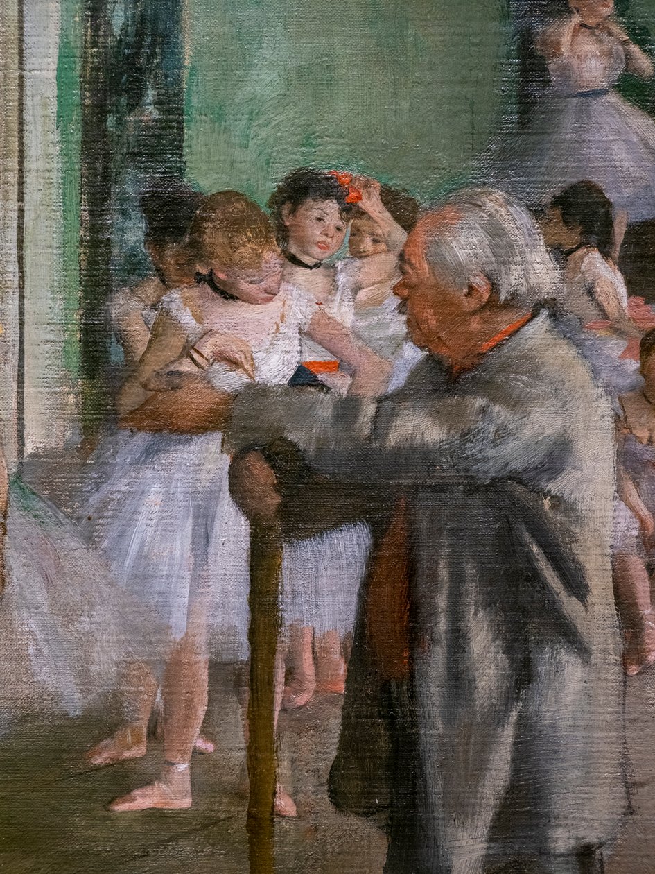 Tanssitunti (yksityiskohta). Alkaa 1873, päättyy 1875-1876. Öljy kankaalle. tekijältä Edgar Degas